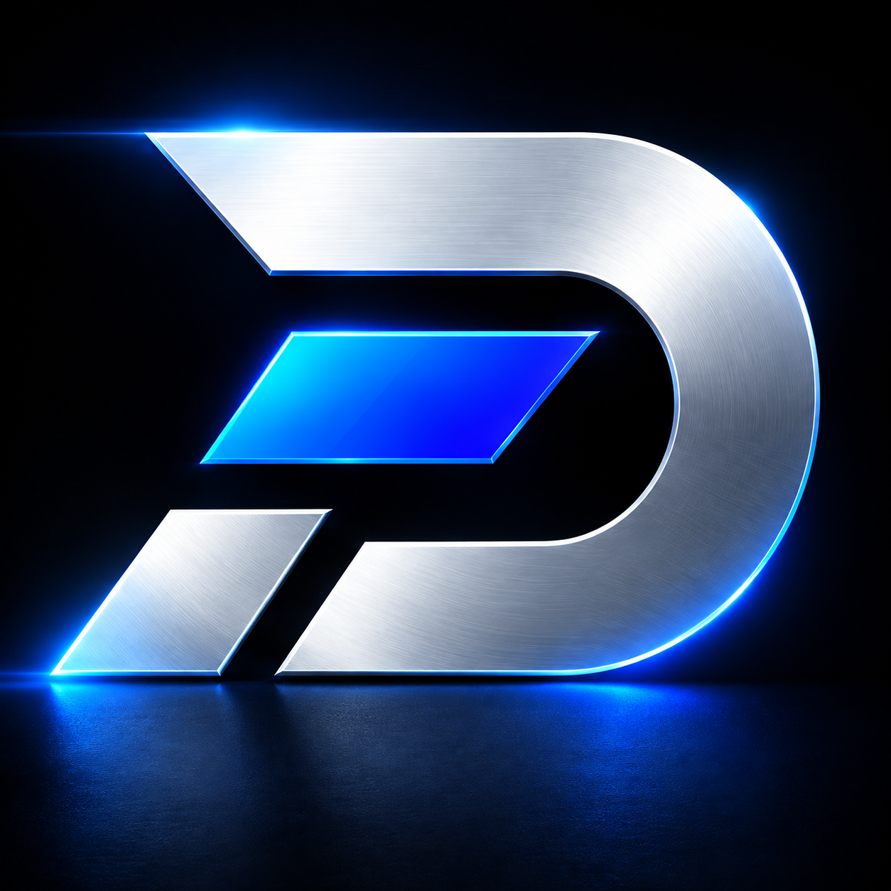DECADE Tech metallic D emblem